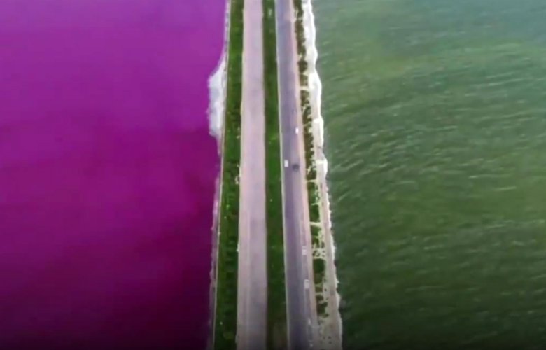 Συγκλονιστικές εικόνες δείχνουν τη Νεκρά Θάλασσα της Κίνας να έχει «βαφτεί» κόκκινη 2