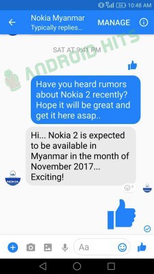 Nokia 2: Επιβεβαιώθηκε από τη Nokia Myanmar, έρχεται το Νοέμβριο 2