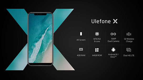 Ulefone X: Έρχεται με οθόνη 5.85” και notch σαν του iPhone X [Video]