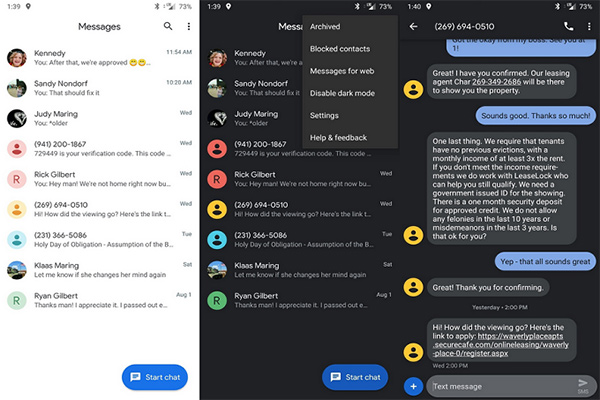 Android Messages: Διαθέσιμη η νέα έκδοση με dark mode και επανασχεδιασμό σε Material Design 1