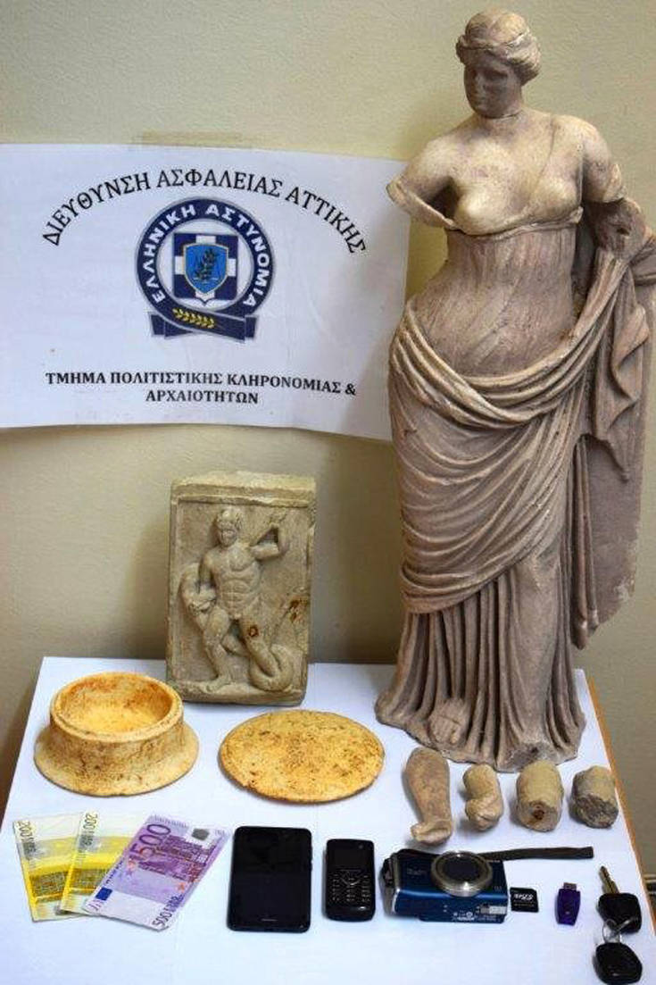 Αρχαία μεγάλης αξίας βρέθηκαν στην κατοχή άνδρα στο Λουτράκι 1