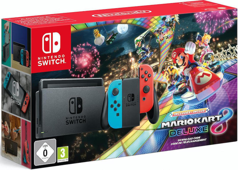 ??? Χριστουγεννιάτικη προσφορά: NINTENDO Switch με Red- Blue Joy-Con και Mario Kart 8 deluxe DLC GR στα €339