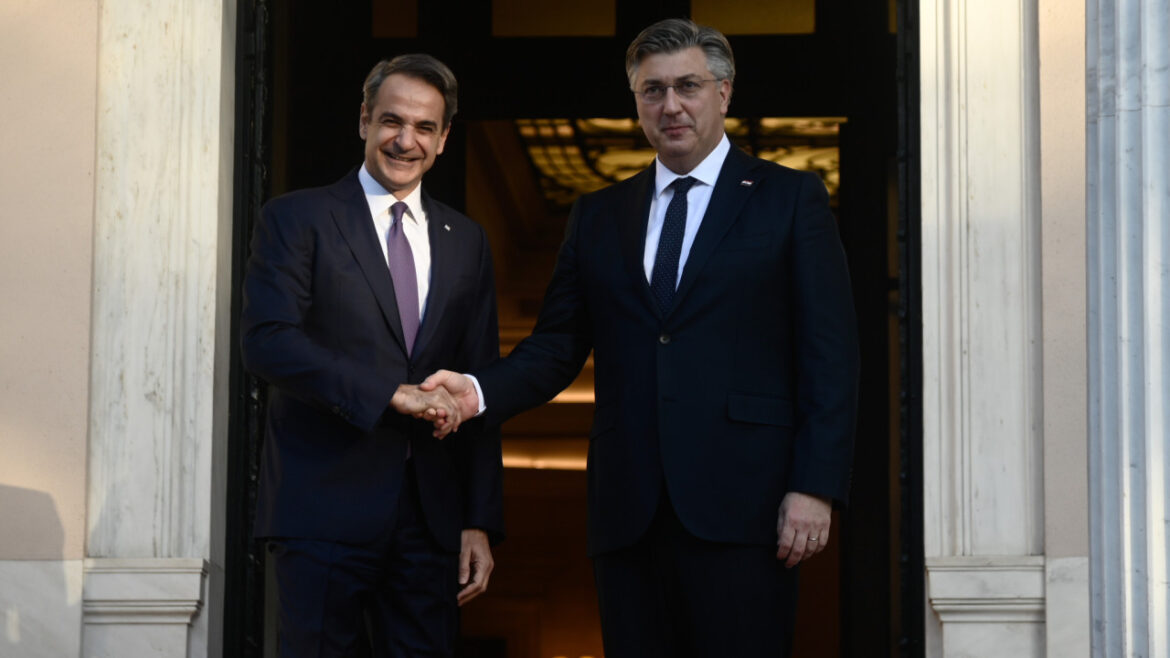 Συνάντηση Μητσοτάκη με τον πρωθυπουργό της Κροατίας