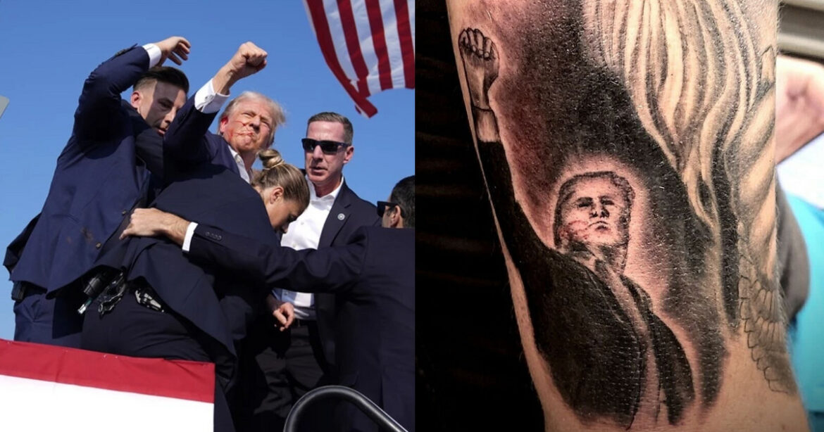 Οι θαυμαστές του Ντόναλντ Τραμπ «χτυπούν» τατουάζ με την υψωμένη του γροθιά